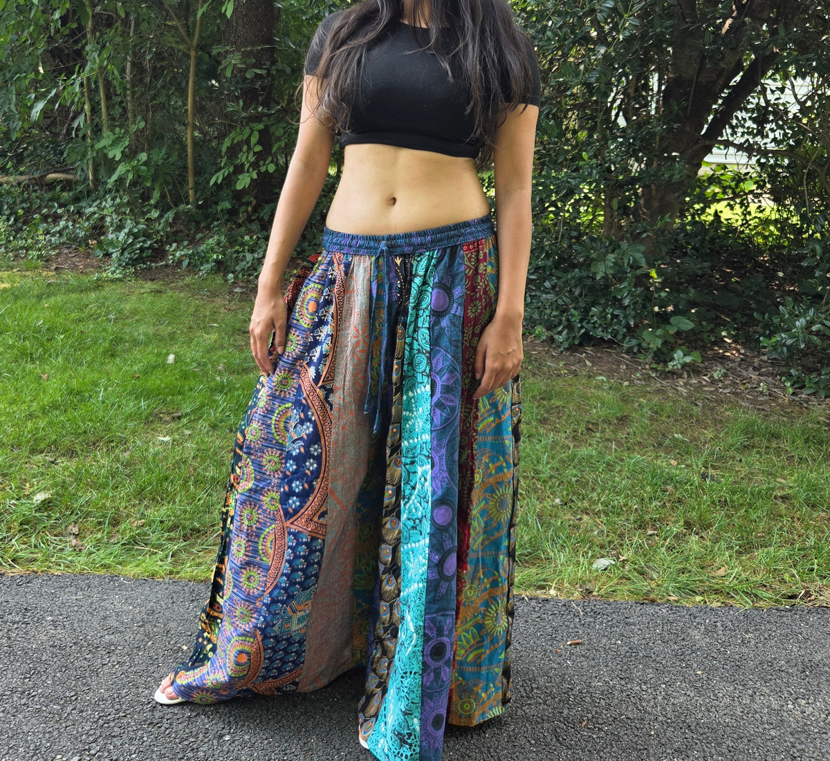 Boho Wide-Leg Palazzo Pants