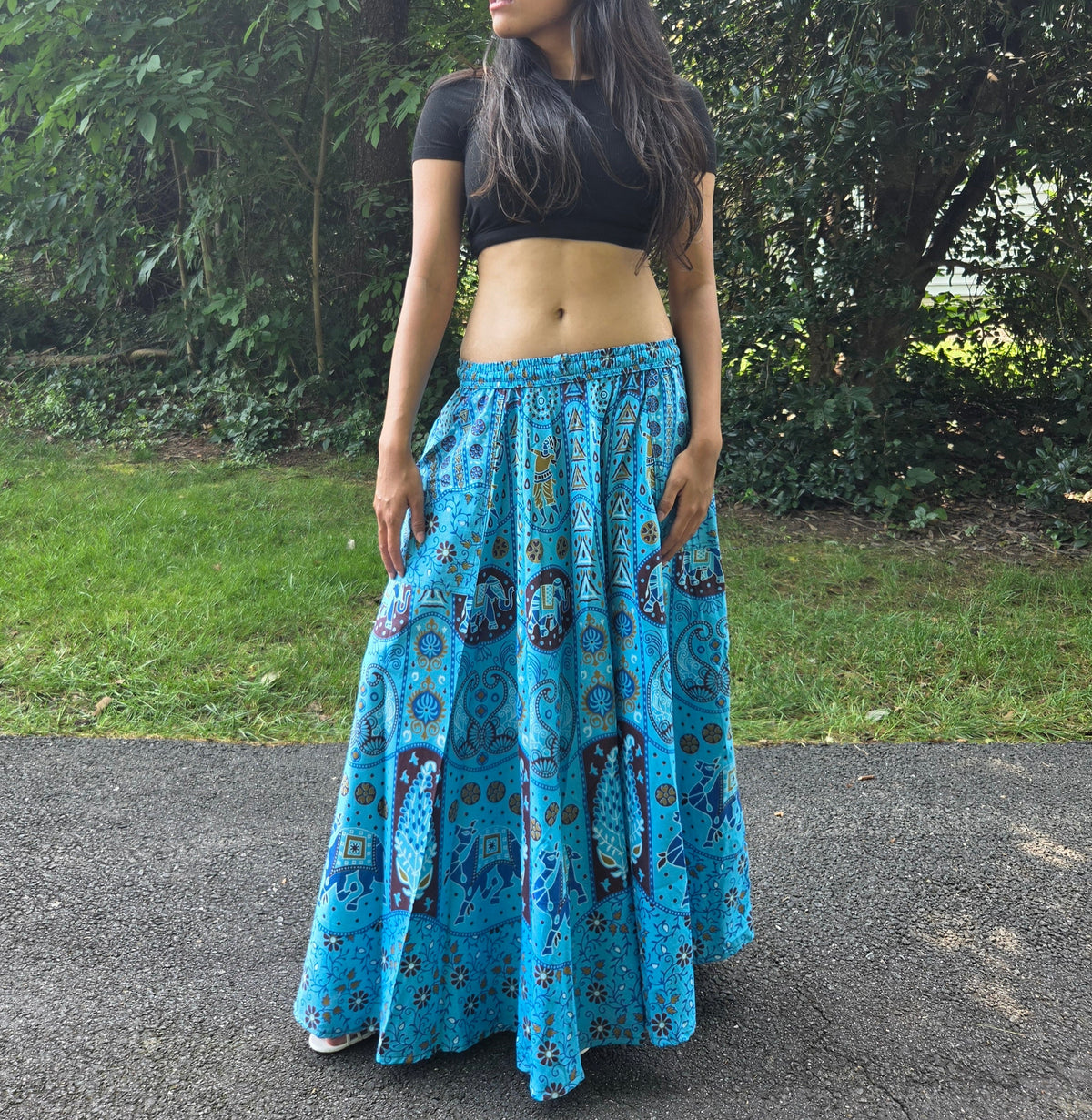 Bohemian Print Maxi Skirt