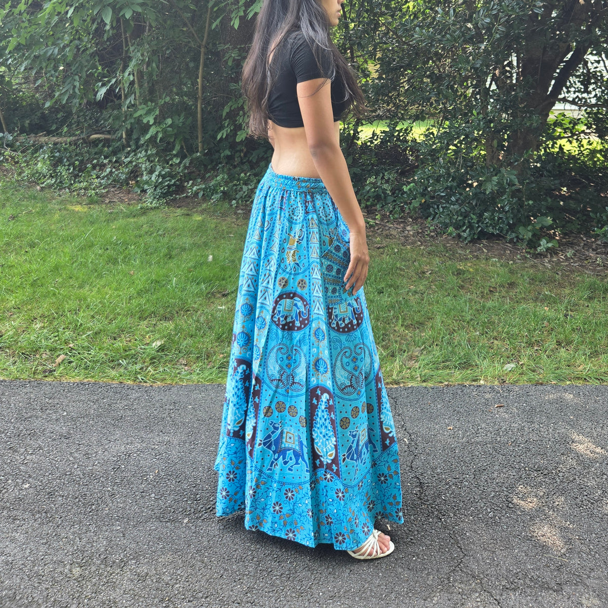Bohemian Print Maxi Skirt