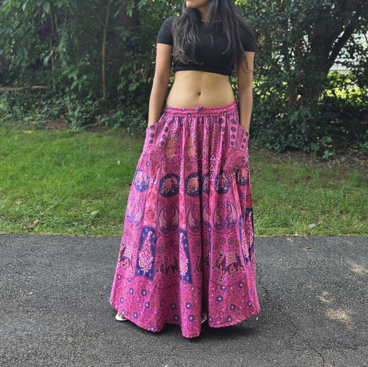 Bohemian Print Maxi Skirt