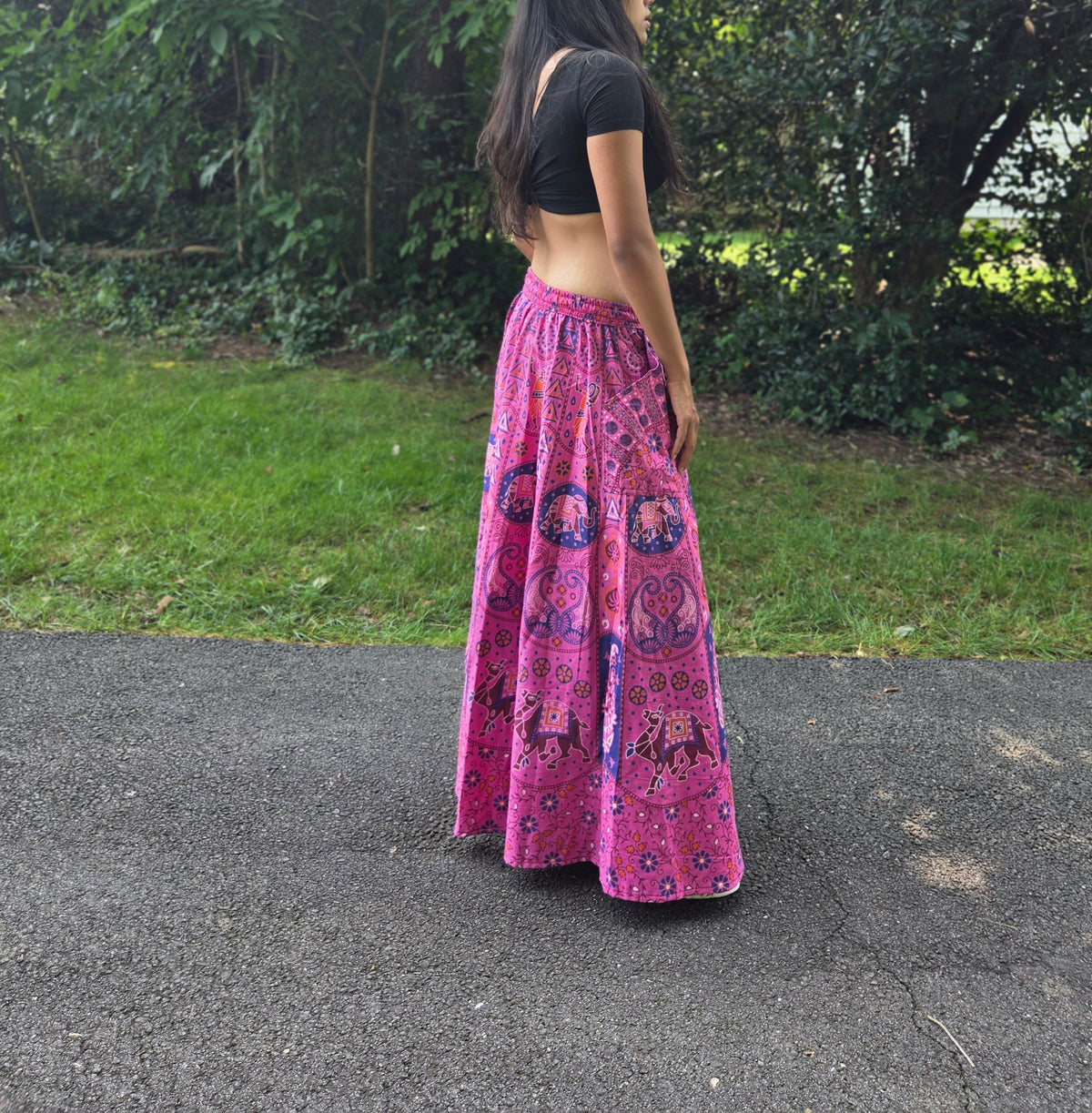 Bohemian Print Maxi Skirt