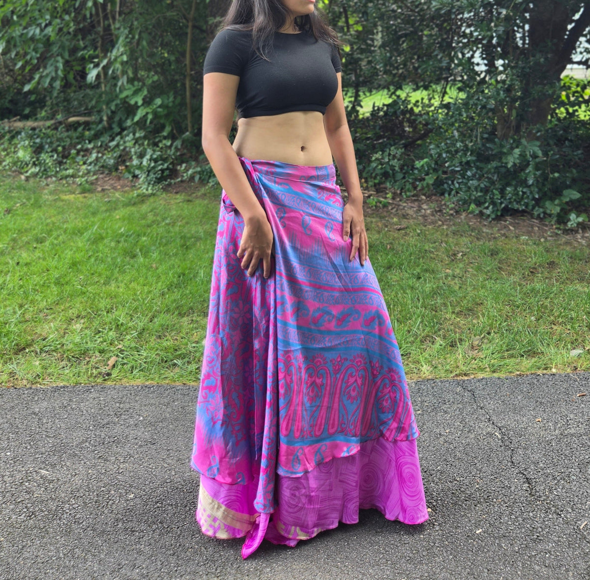 Wild Orchid Reversible Saree Silk Wrap