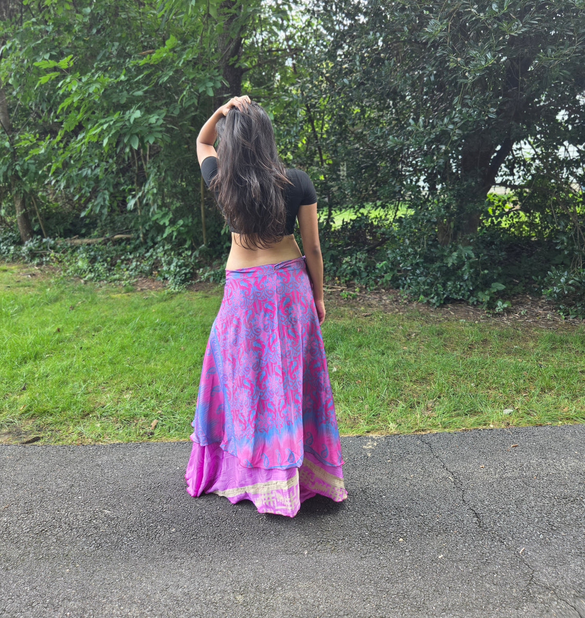 Wild Orchid Reversible Saree Silk Wrap