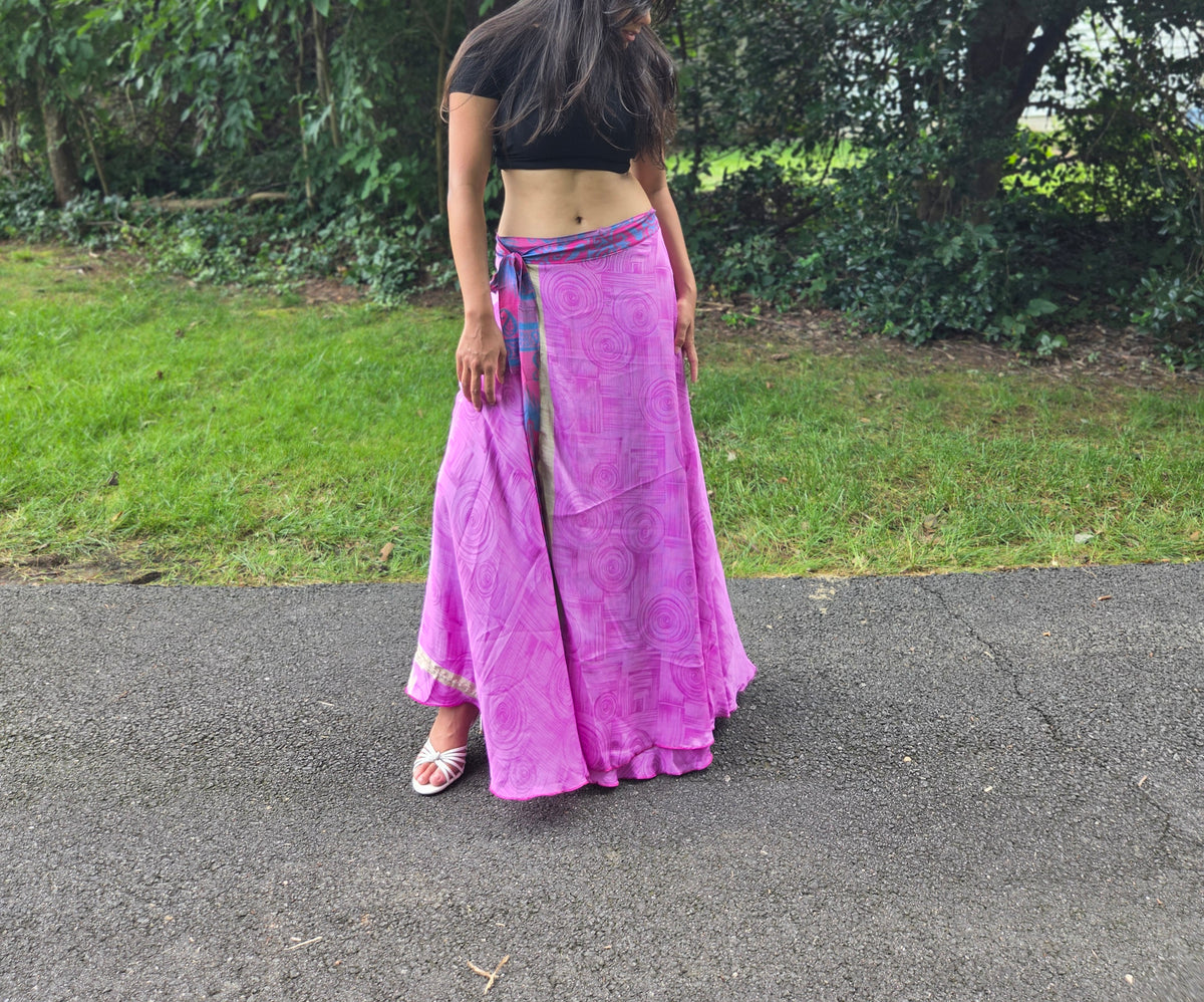 Wild Orchid Reversible Saree Silk Wrap