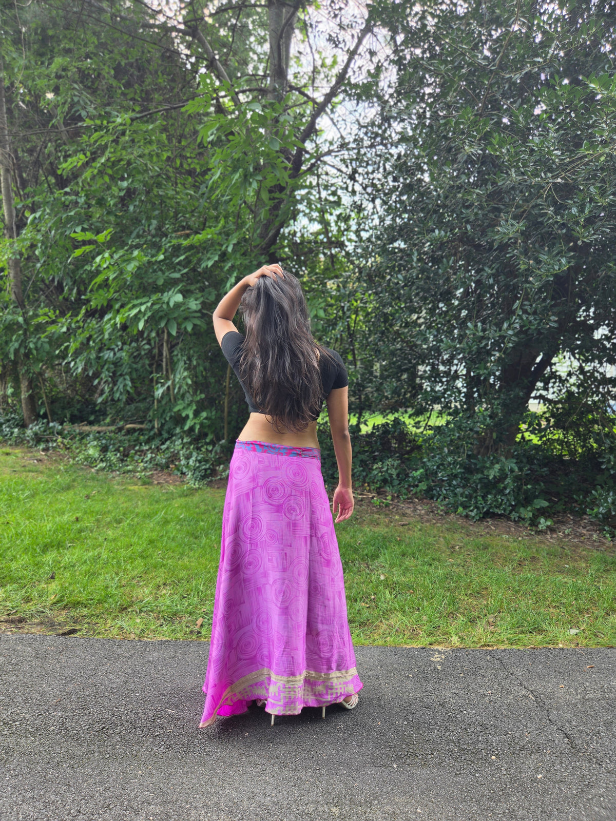 Wild Orchid Reversible Saree Silk Wrap