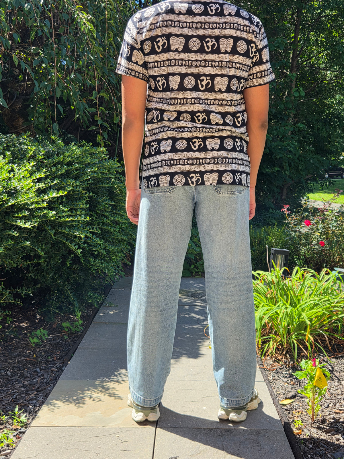 Om Namah Shivaya Print Short Sleeve Shirt