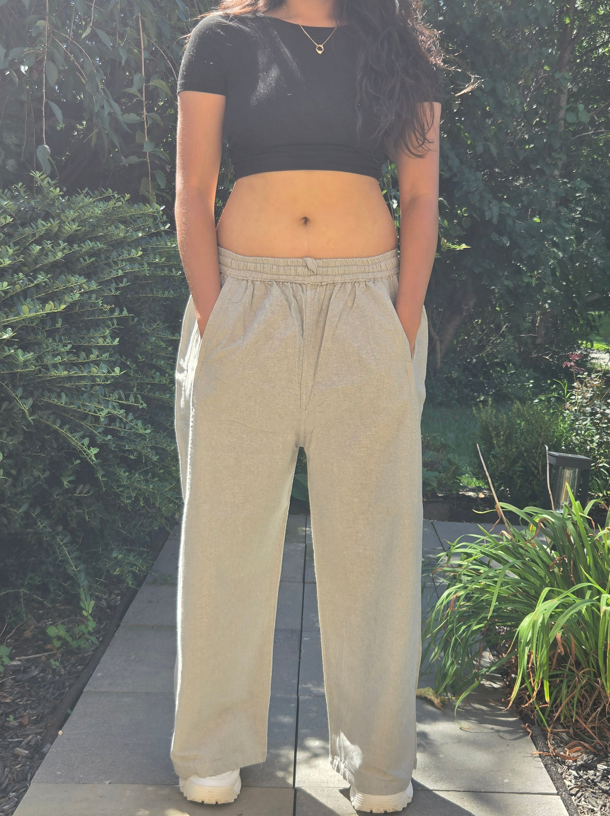 Relaxed Wide-Leg Cotton Pants
