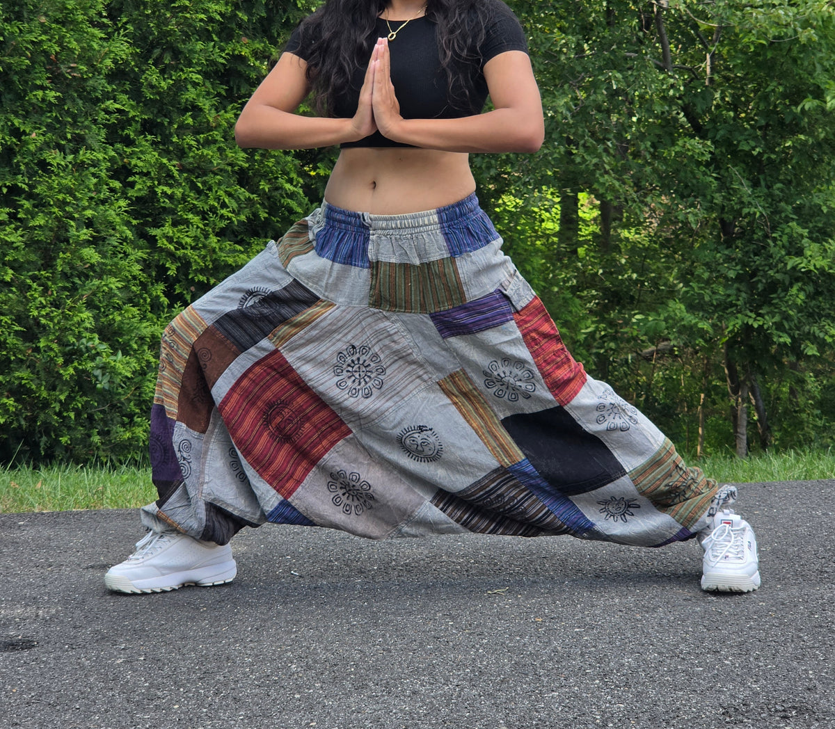 Boho Patchwork Harem Pants – Unisex