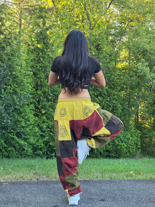 Boho Patchwork Harem Pants