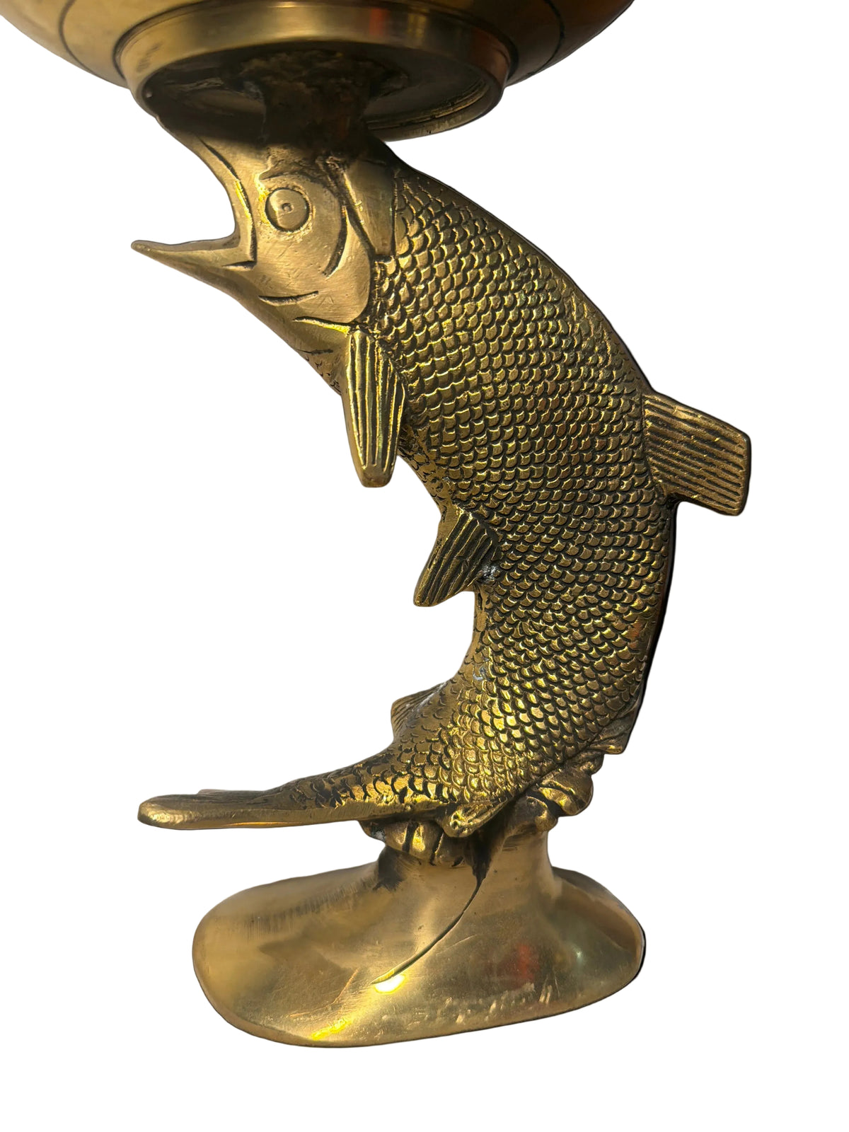 Handcrafted Handcrafted Brass Maccha (Fish) Urli with Bells