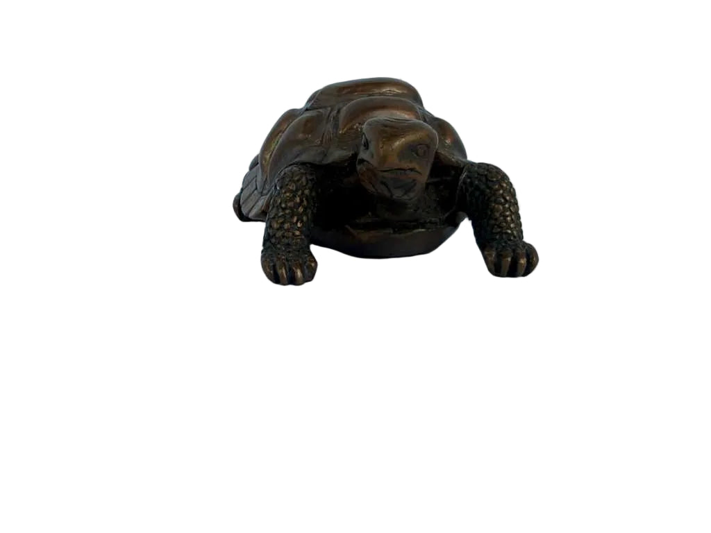 Antique Copper Turtle Sculpture