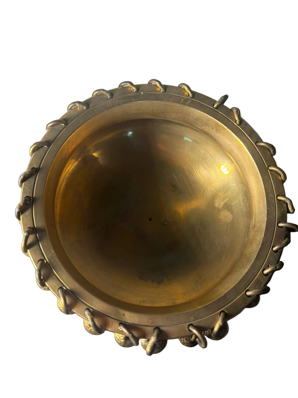 Handcrafted Handcrafted Brass Maccha (Fish) Urli with Bells
