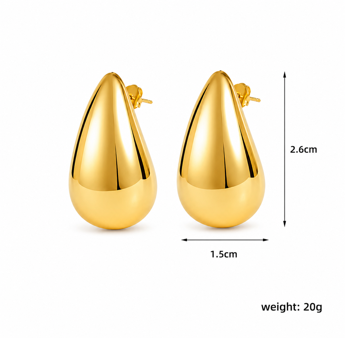 Gold Teardrop Earrings