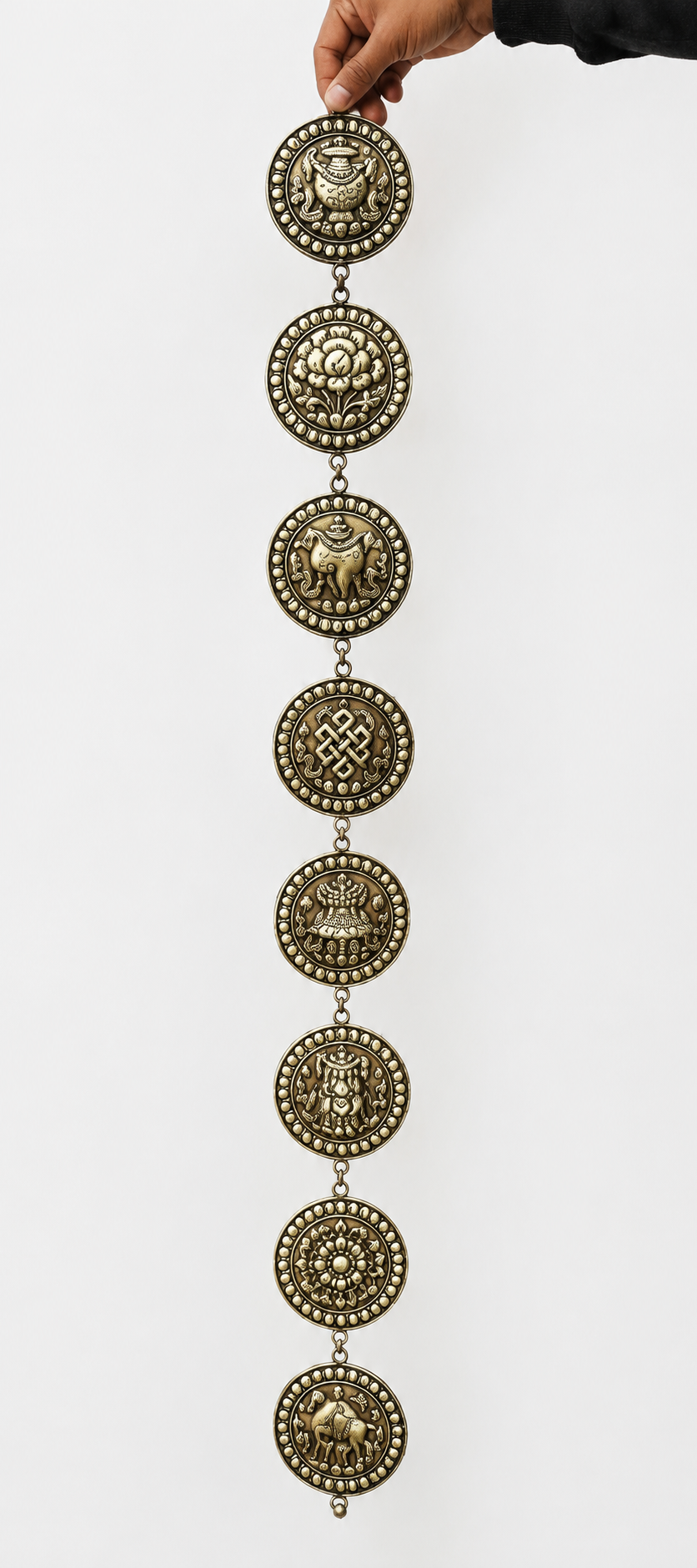 Handmade Ashtamangal Brass Wall Hanging