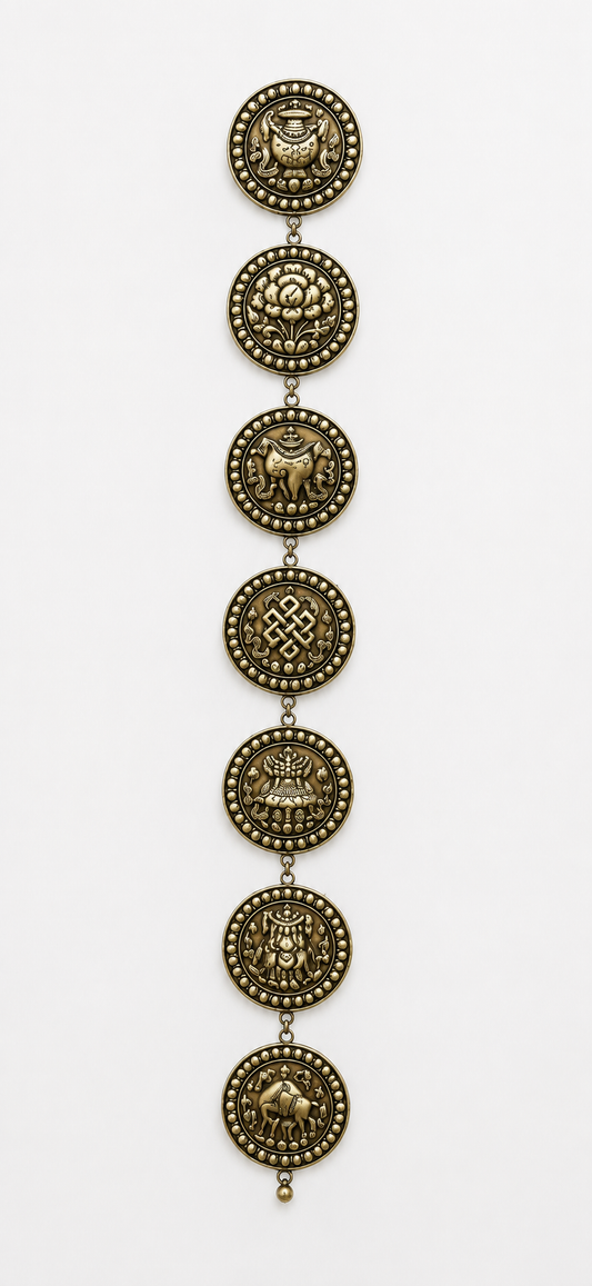 Handmade Ashtamangal Brass Wall Hanging