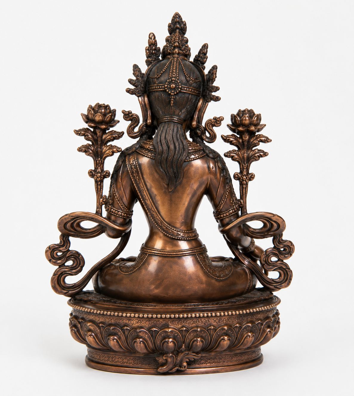 Antique Copper Green Tara Statue