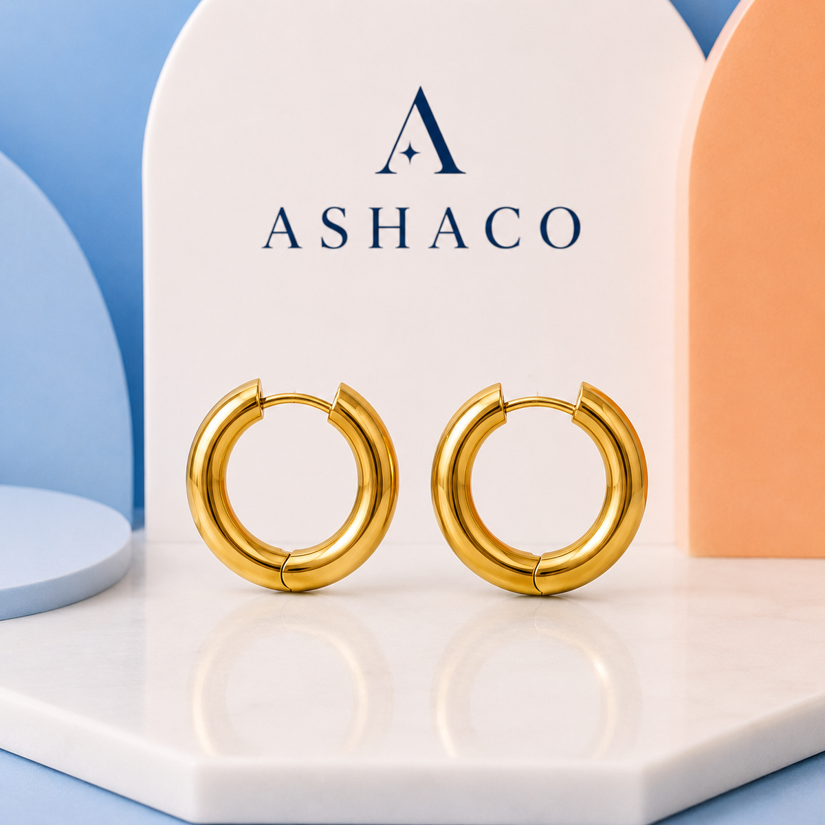 Pearl Charm Hoop Earrings