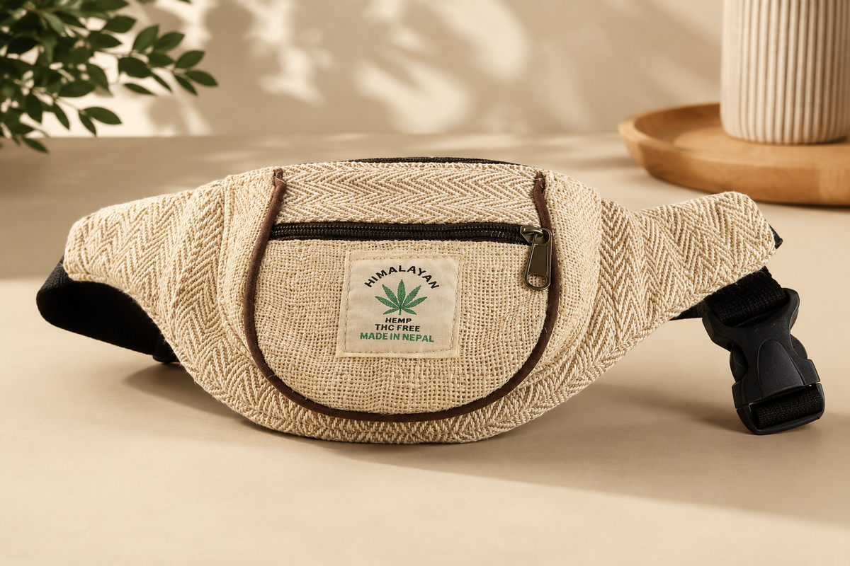 Himalayan Hemp THC Free Waist Cross Body Bag