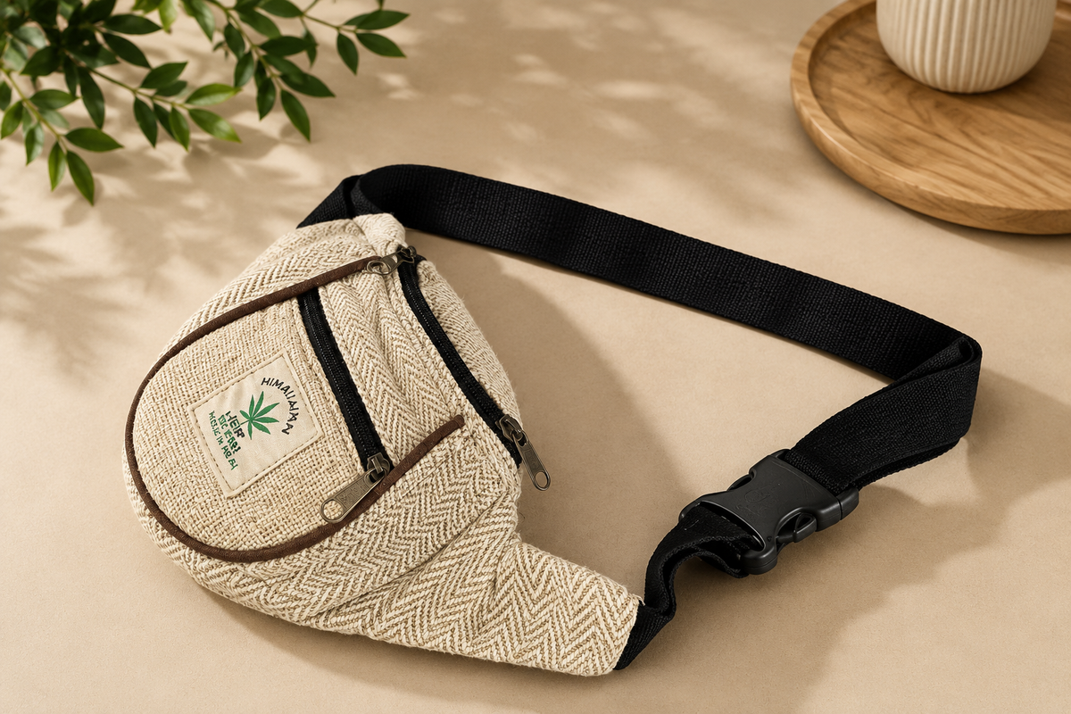 Himalayan Hemp THC Free Waist Cross Body Bag