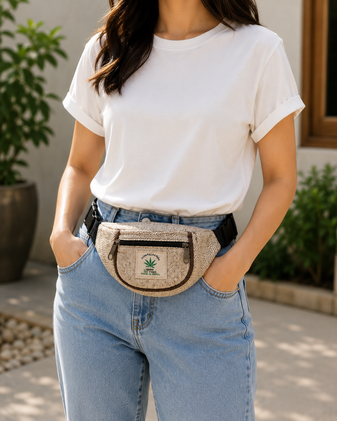 Himalayan Hemp THC Free Waist Cross Body Bag
