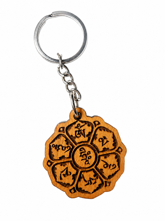 Astamangal Wooden Keychain