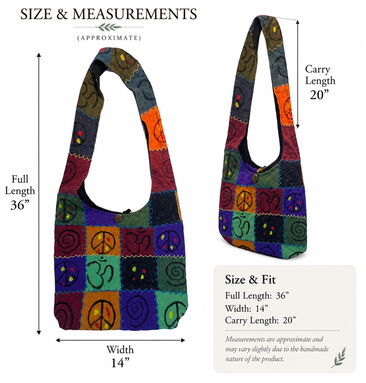 Boho Patchwork Cotton Bag