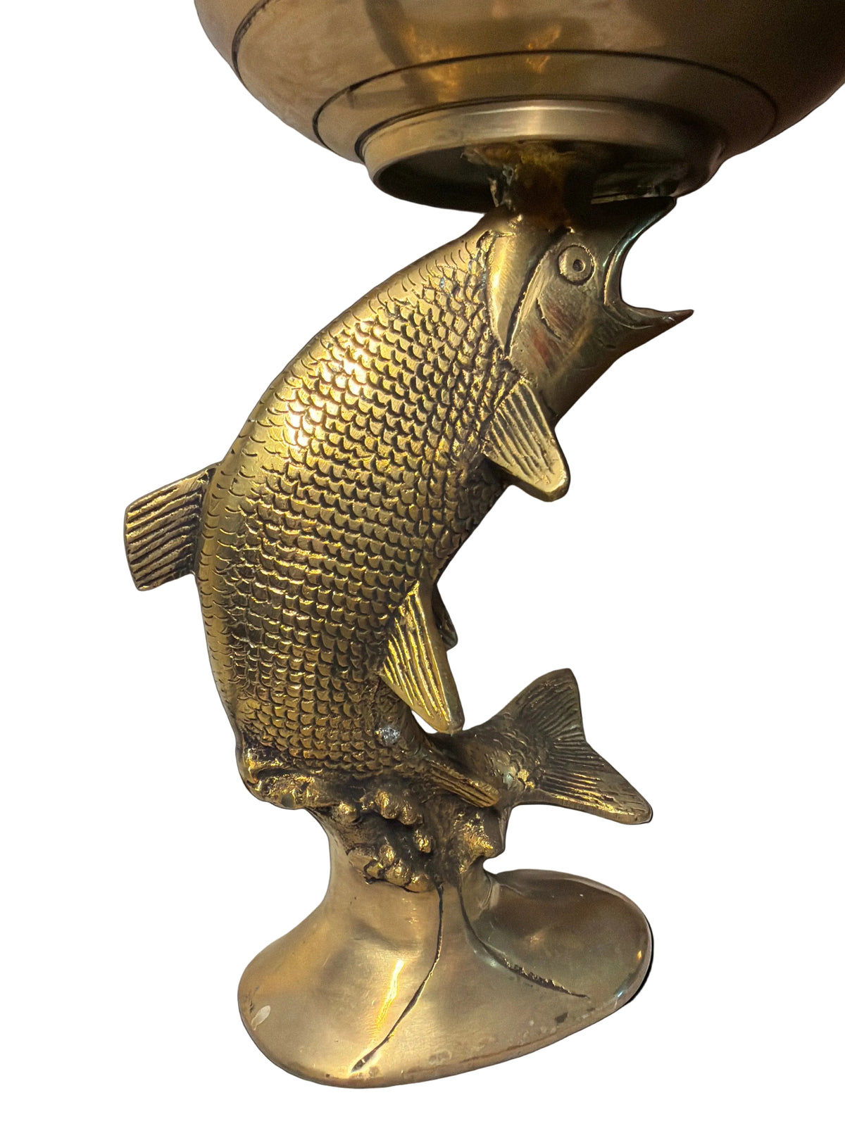 Handcrafted Handcrafted Brass Maccha (Fish) Urli with Bells