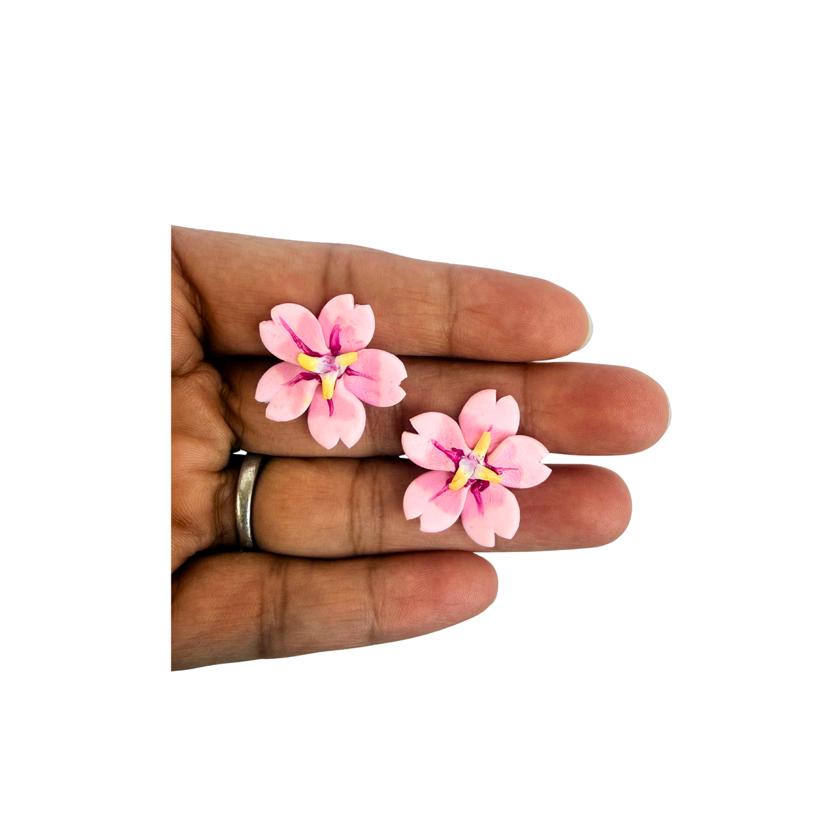 Pink Cherry Blossom  Stud Earings