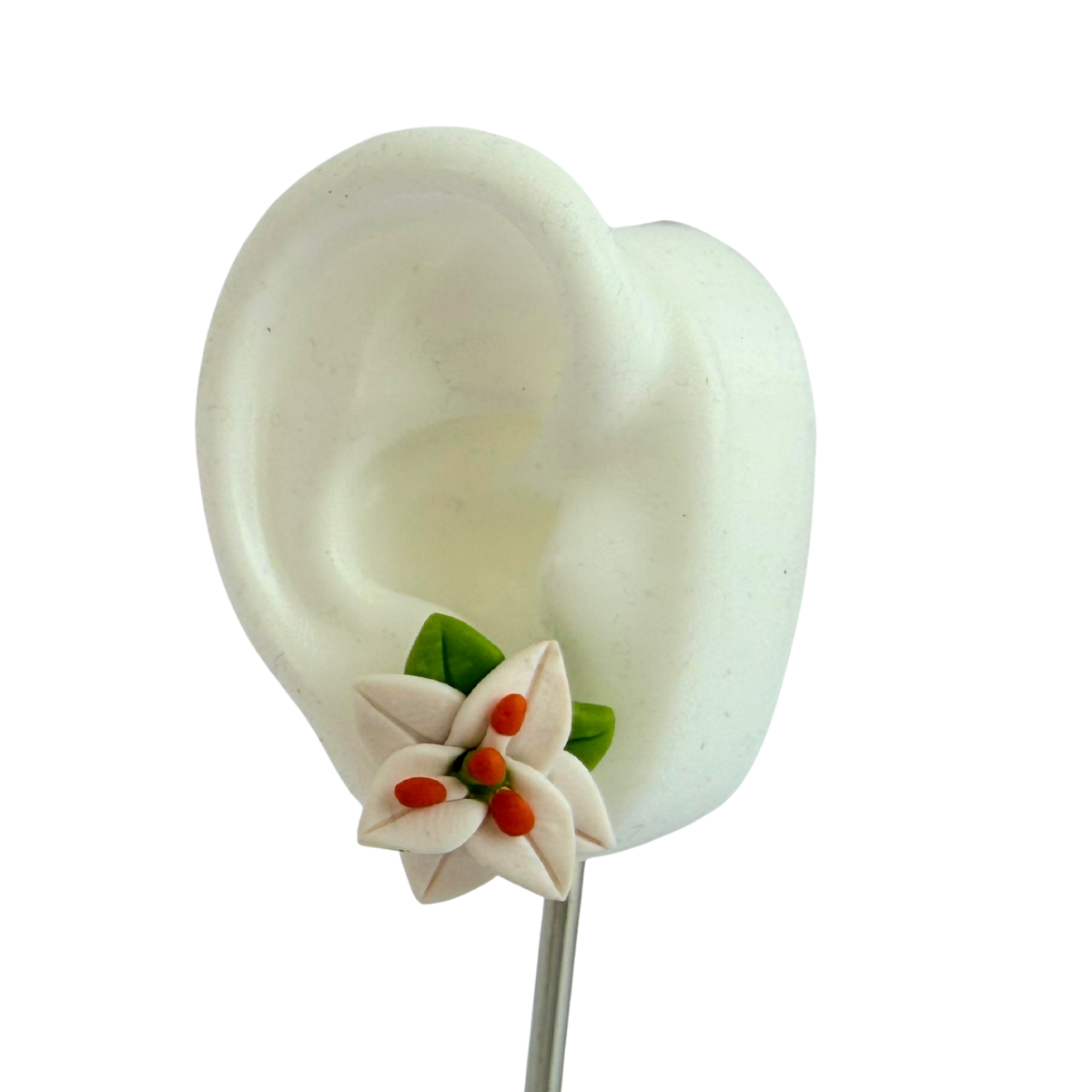 White Lily Studs Earings