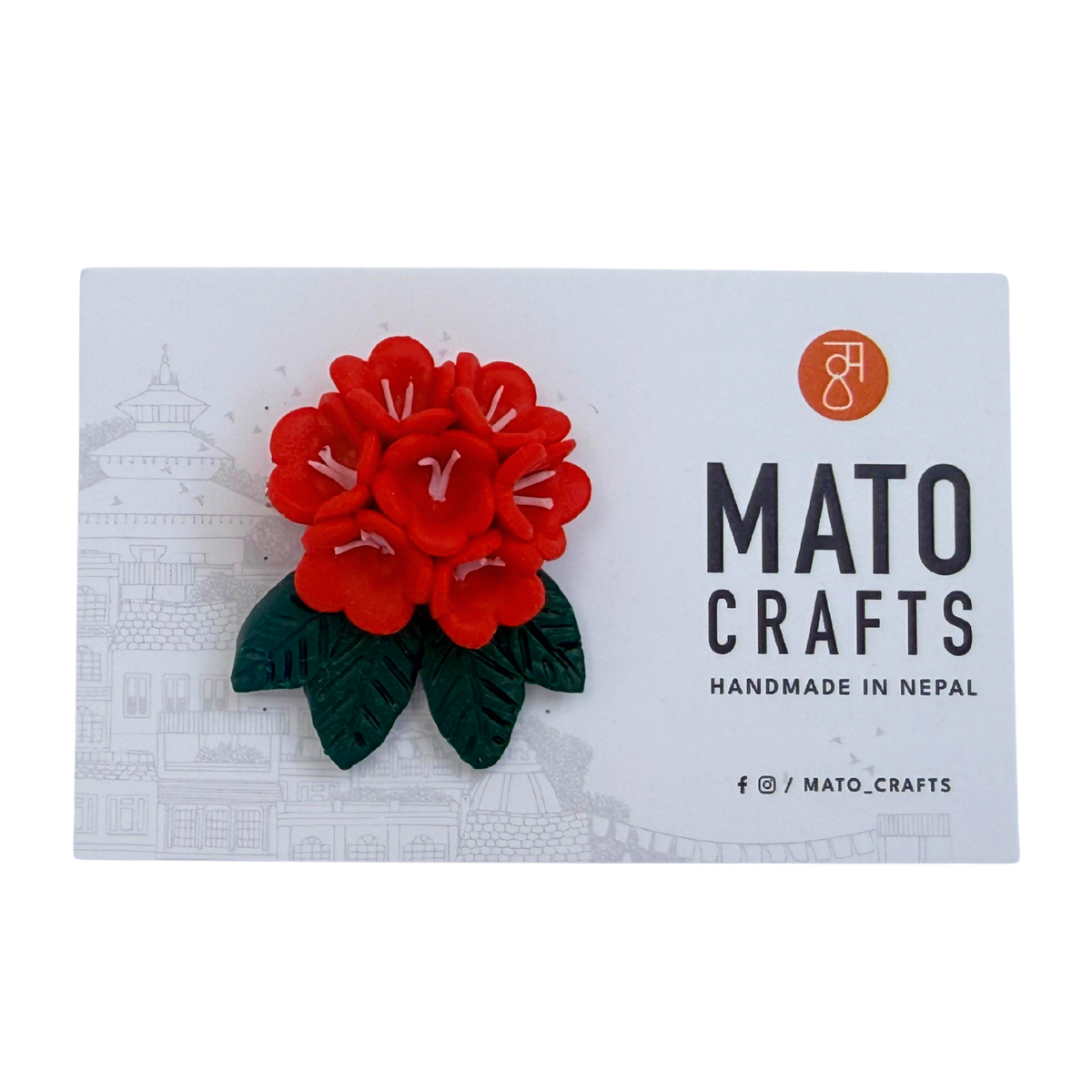 Handmade Clay Brooch