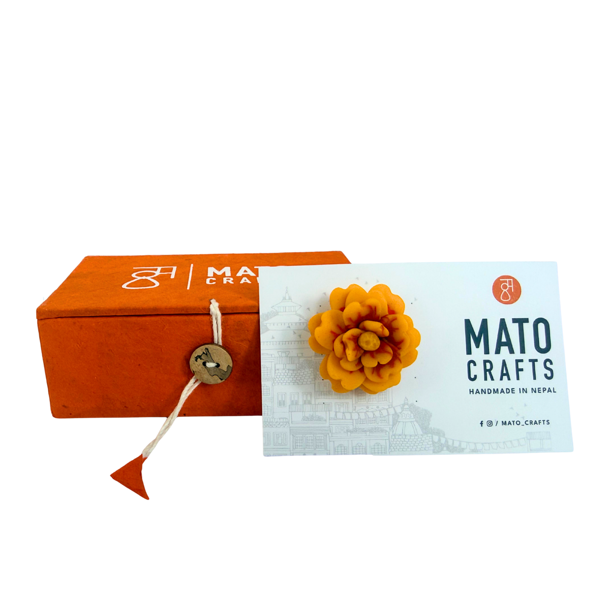 Sayapatri( Marigold) Flower Brooch