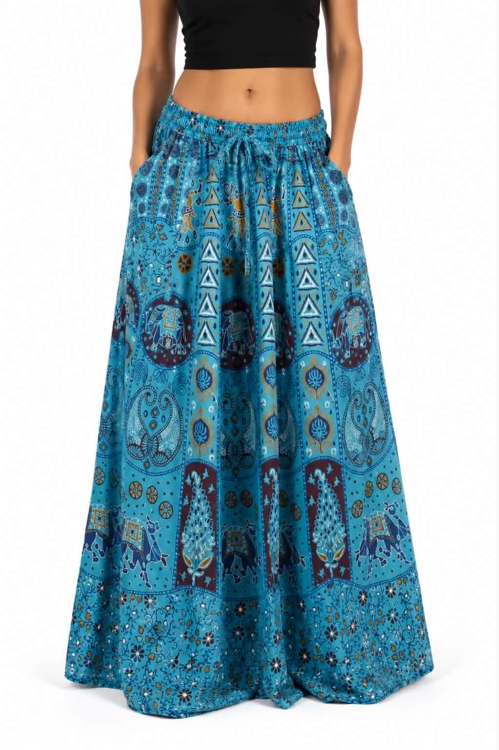 Bohemian Print Maxi Skirt